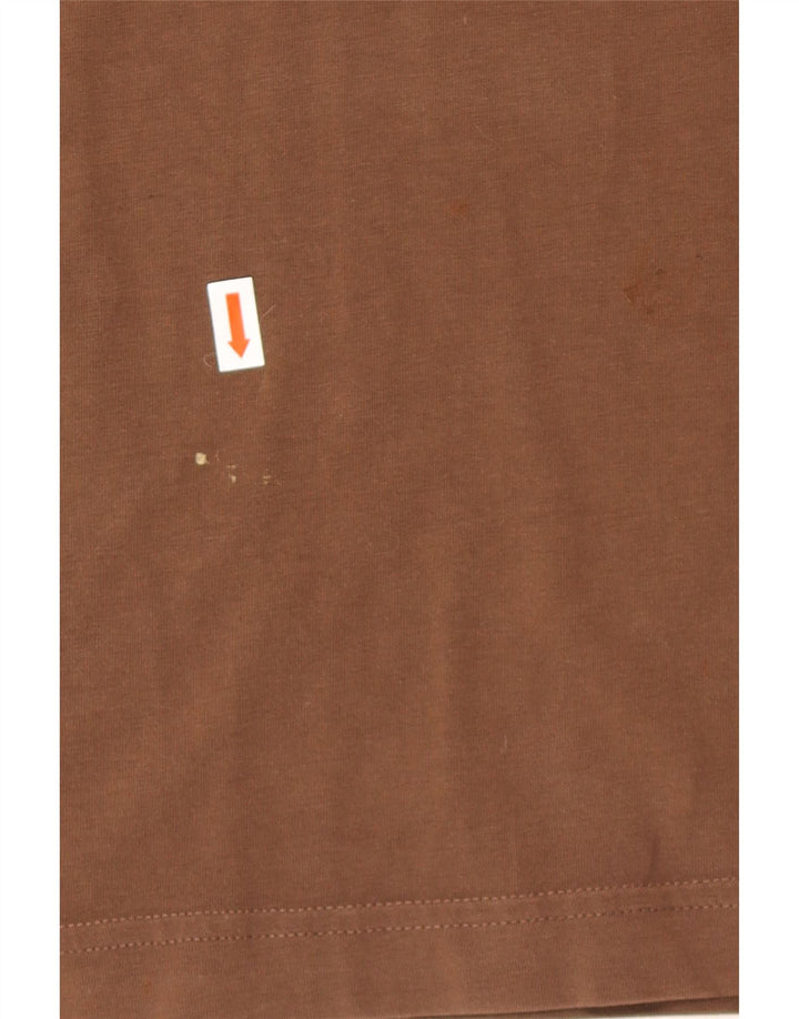 Camiseta masculina PUMA com estampa gráfica grande marrom