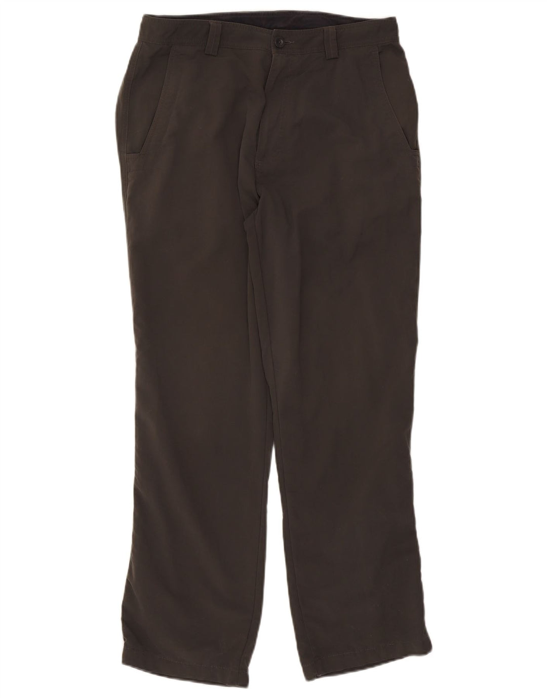 Calça chino reta masculina Rohan W34 L29 poliéster cáqui