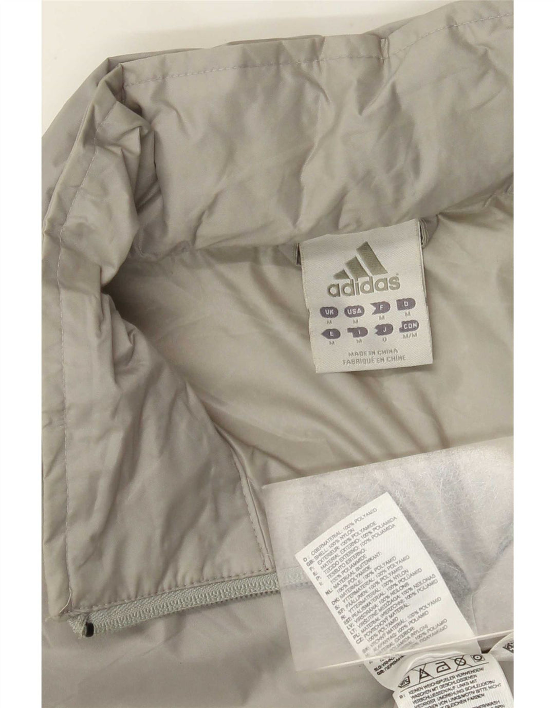Adidas Mens Rain Jacket UK 38 Médio Cinza Nylon