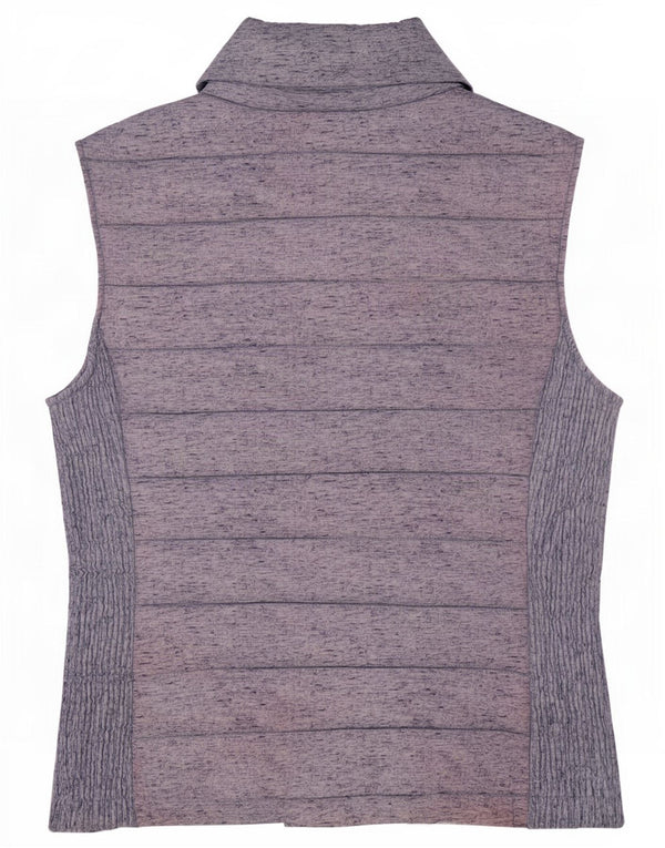 Colete acolchoado feminino Superdry UK 14 poliéster manchado azul médio