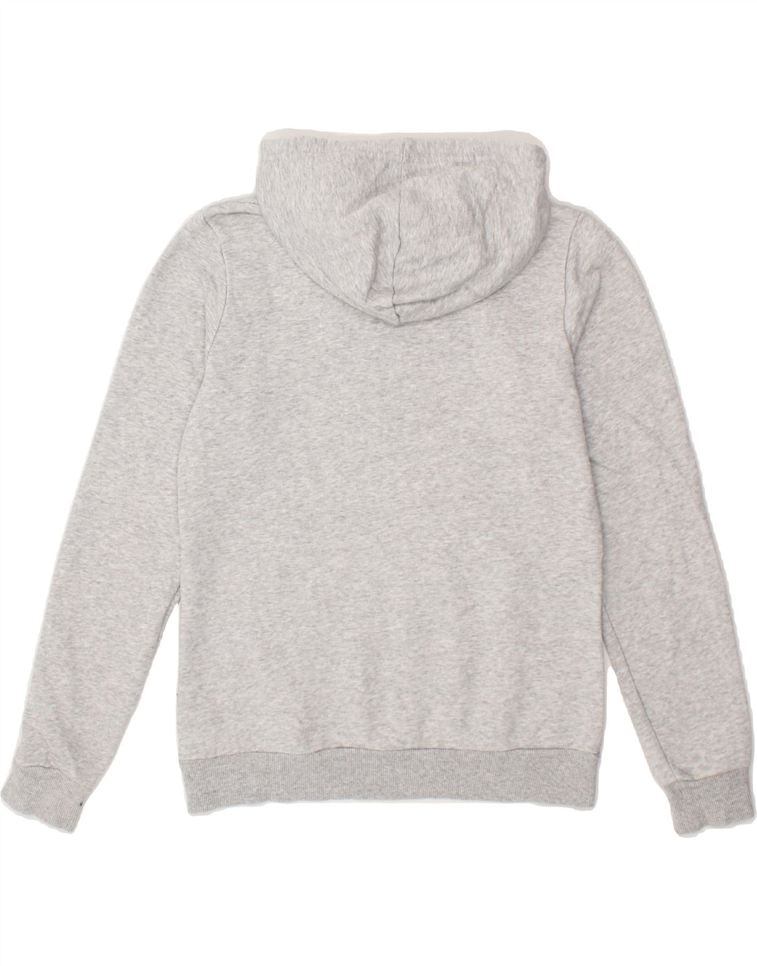 PUMA Womens Graphic Hoodie Jumper UK 12 Medium Grey Cotton Vintage Puma and Second-Hand Puma from Messina Hembry 