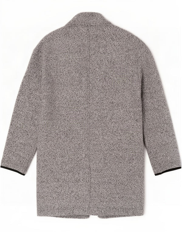 Sobretudo feminino Marks & Spencer UK 8 pequeno poliéster manchado cinza