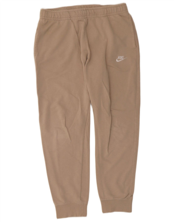 Calça de treino masculina Nike joggers grande algodão bege