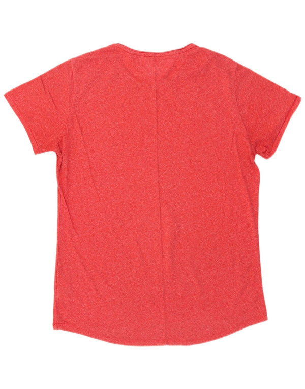 Tommy Hilfiger Camiseta masculina grande de algodão manchado vermelho