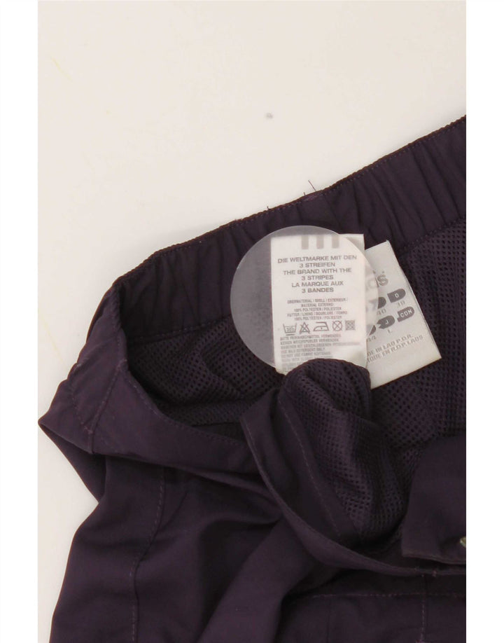 Calça Capri Feminina Adidas UK 12 Médio W28 L21 Poliéster Roxo