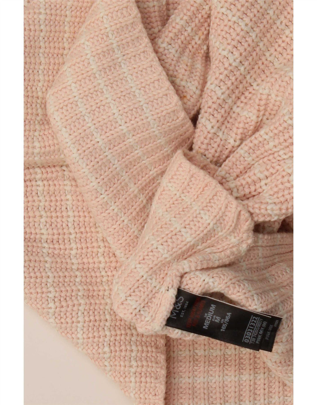Suéter feminino Marks & Spencer com gola canoa Reino Unido 14 rosa médio