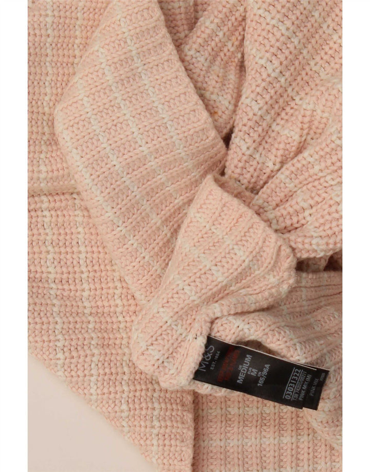 Suéter feminino Marks & Spencer com gola canoa Reino Unido 14 rosa médio