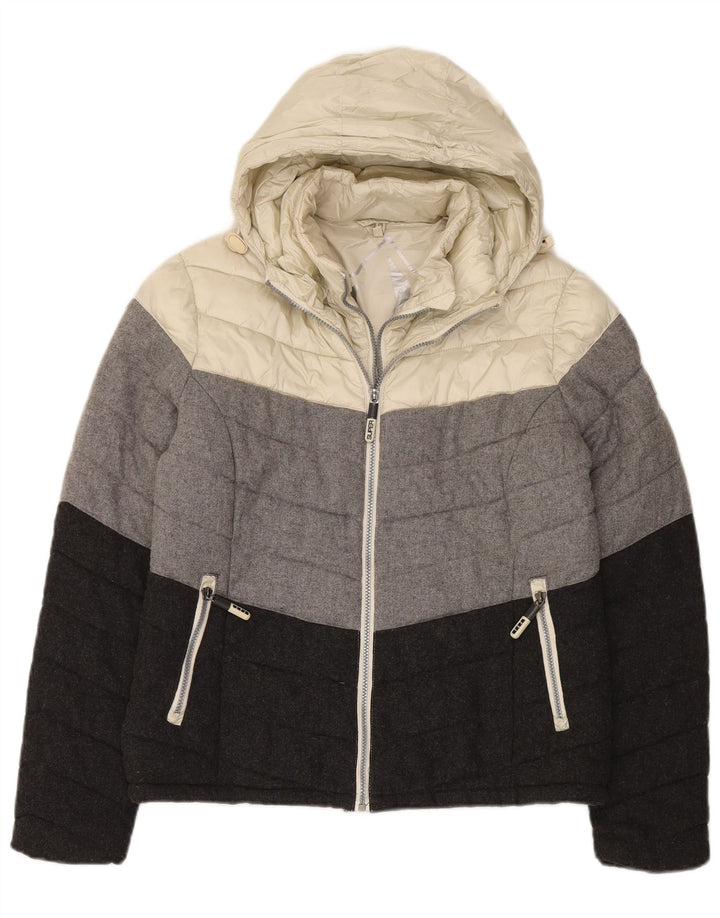 Jaqueta acolchoada com capuz feminina Superdry UK 18 XL Multicolorido Colourblock