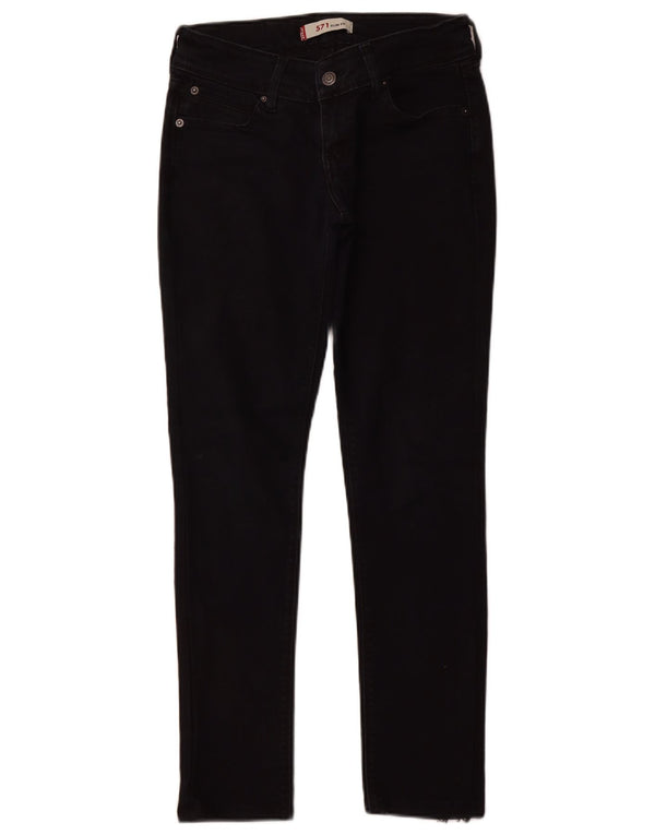 LEVI'S Womens 571 Slim Jeans W28 L28 Black