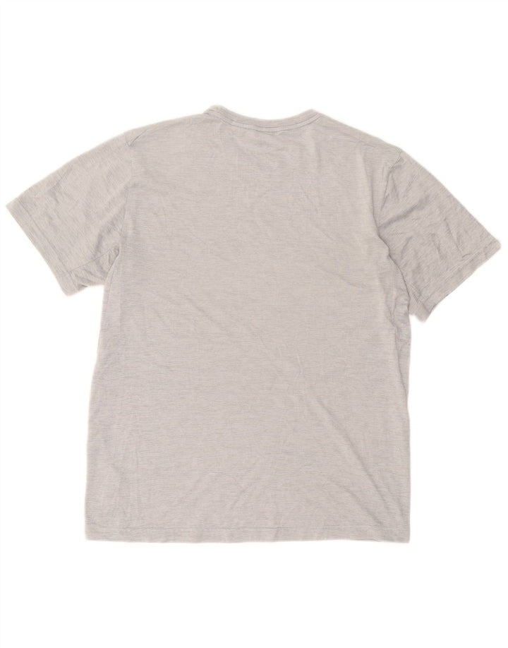 Camiseta masculina Nike Dri Fit Top cinza médio manchado de poliéster