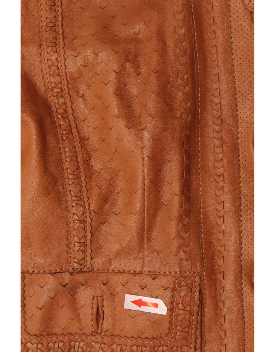 Jaqueta de couro feminina vintage IT 44 couro marrom médio