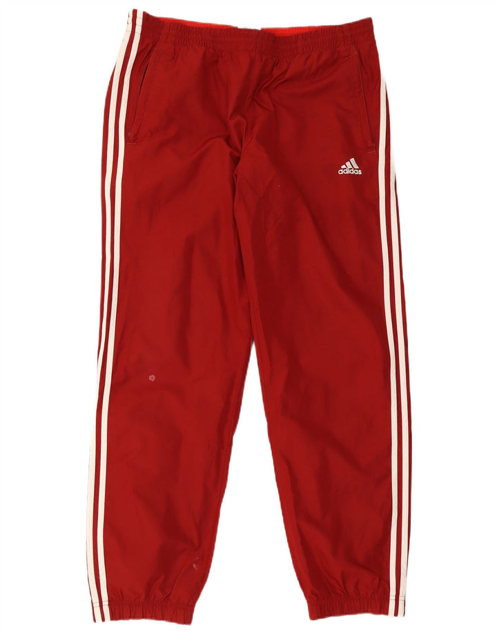 Adidas Mens Treino Calças Joggers Médio Poliéster Vermelho