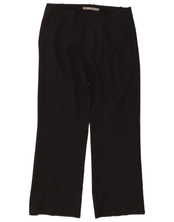 Calça chino reta feminina Zara EU 44 XL W34 L27 preta viscose