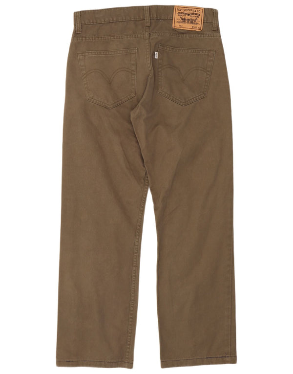 Calça Levi's Masculina 752 Reta Casual W30 L28 Algodão Cáqui
