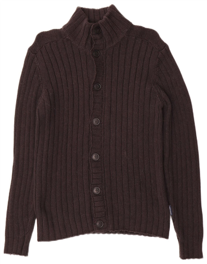 Suéter cardigã masculino North Sails grande lã preta