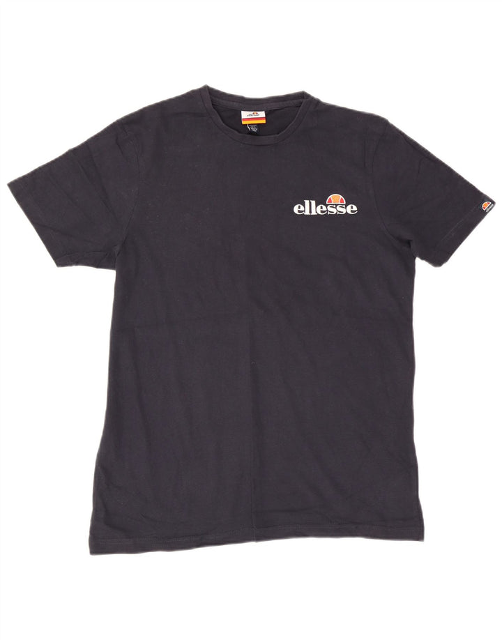 Ellesse Camiseta masculina gráfica top grande algodão azul marinho