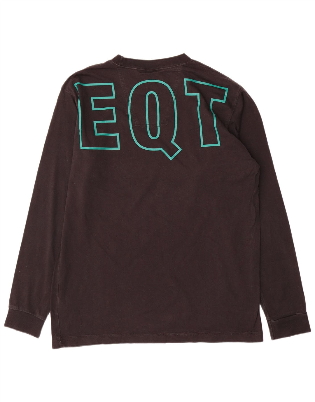 ADIDAS Mens Graphic Top Manga Longa Grande Algodão Colorblock Preto