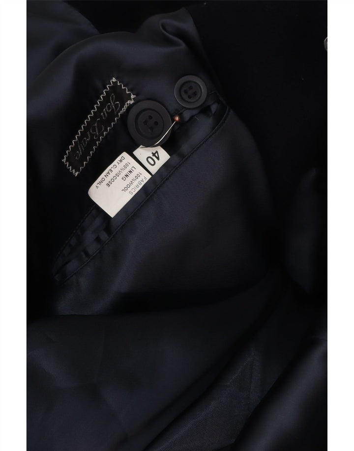 Sobretudo masculino JON BRAYE UK 40 grande lã azul marinho