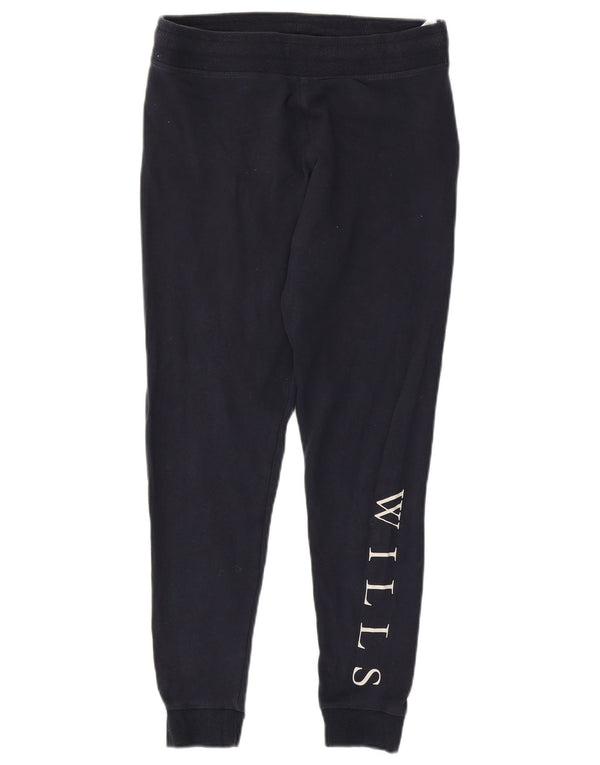 Jack Wills Calça feminina de treino gráfico Joggers Reino Unido 12 médio azul marinho