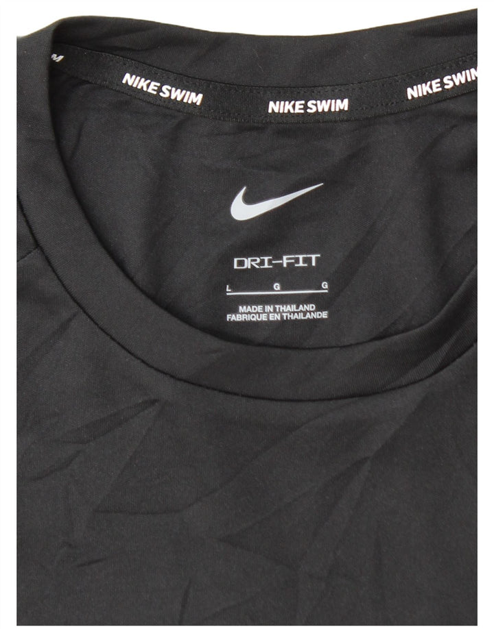 NIKE Masculino Dri Fit Top Manga Longa Grande Preto