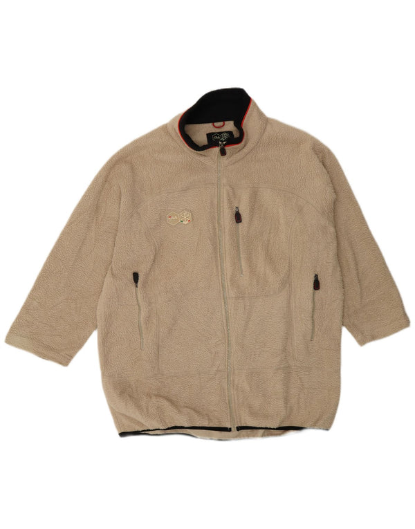 Jaqueta de lã masculina Fila UK 40 grande bege