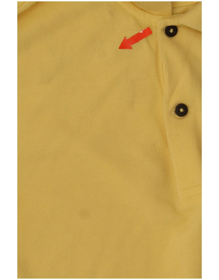 Camisa polo masculina Massimo Dutti médio algodão amarelo