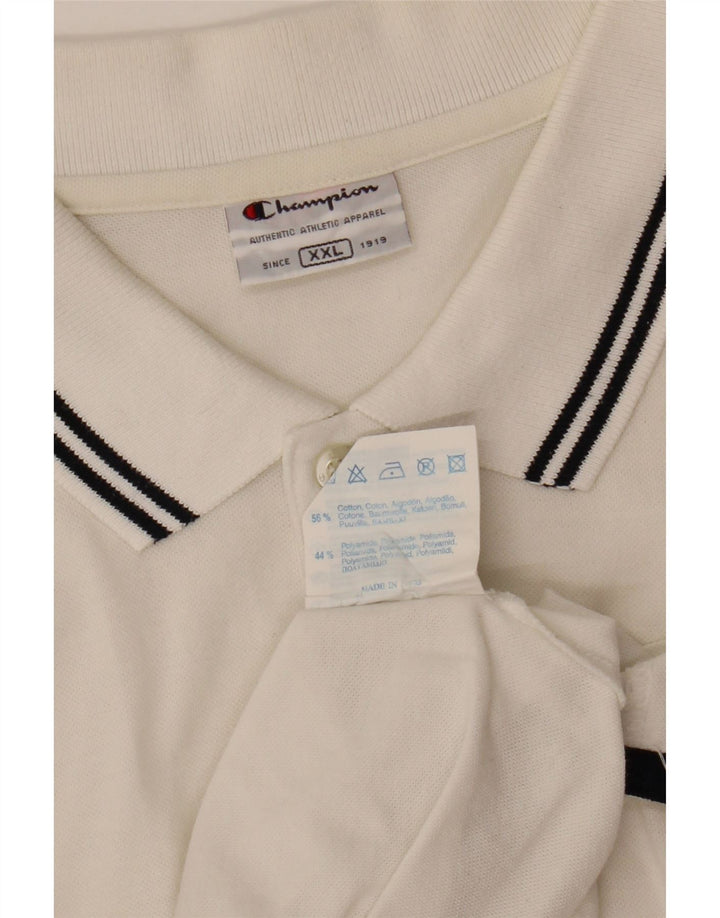 Camisa polo masculina CHAMPION 2XL algodão branco