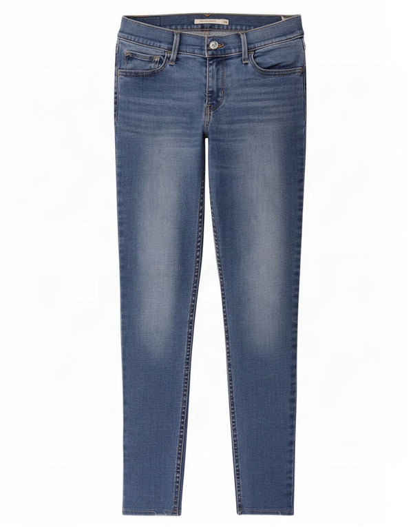 Calça jeans feminina Levi's 710 Super Skinny W28 L30 azul algodão