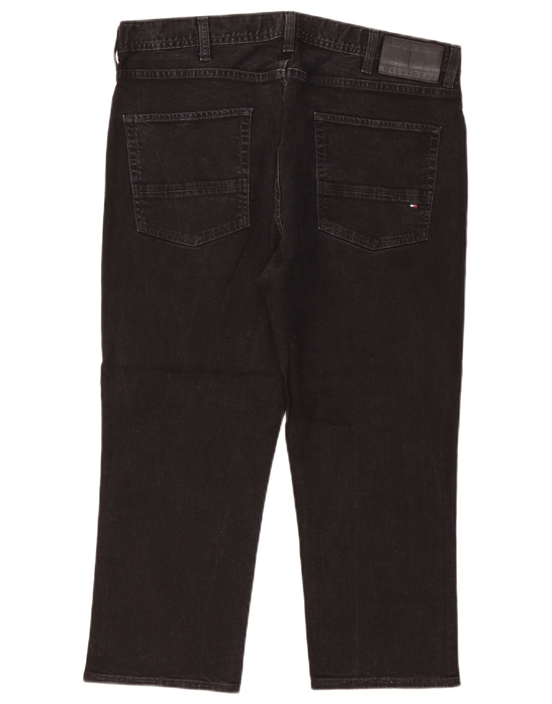 TOMMY HILFIGER Masculino Denton Straight Jeans W38 L23 Algodão Preto