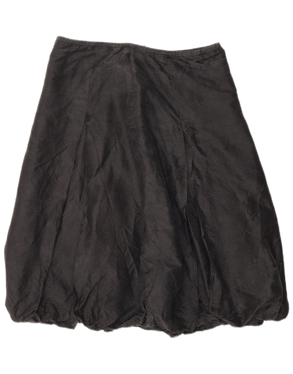 Saia bolha feminina Coast UK 14 grande W32 seda cinza
