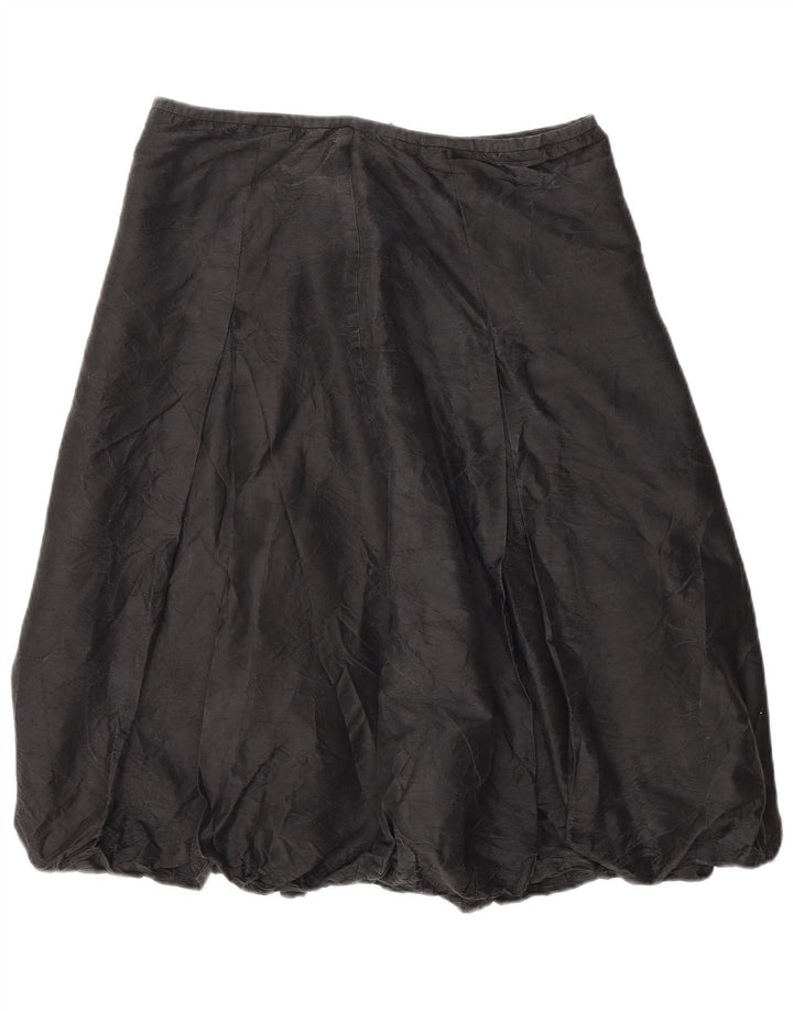 Saia bolha feminina Coast UK 14 grande W32 seda cinza