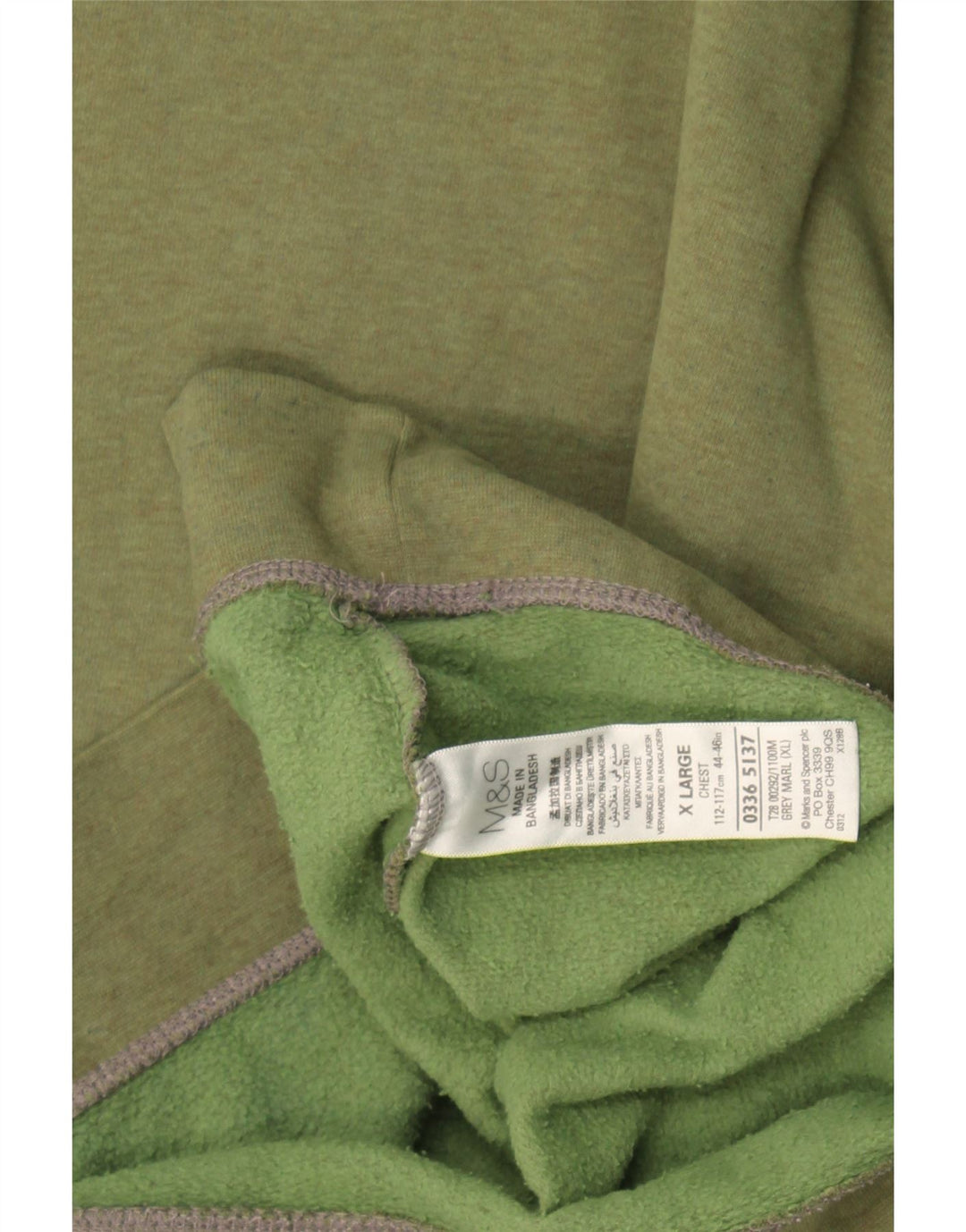 Suéter masculino Marks & Spencer de algodão cáqui XL