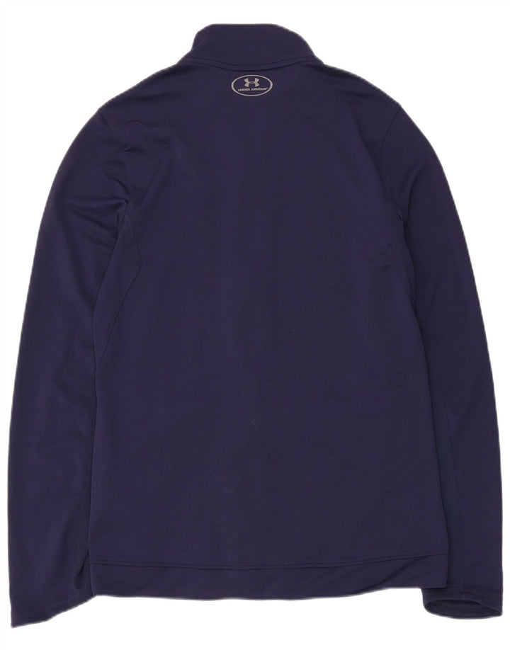 Under Armour Womens Tracksuit Top Jacket UK 12 Médio Azul Marinho Poliéster