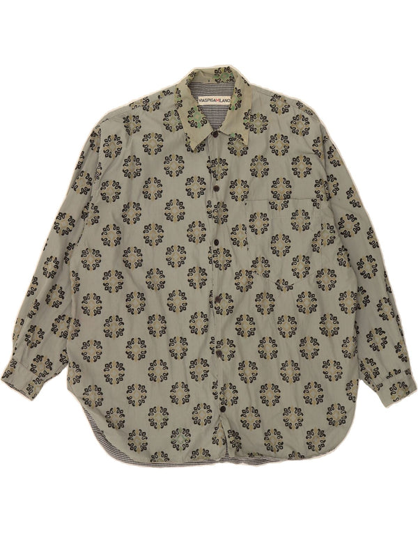 Camisa masculina VIA SPIGA grande verde Paisley