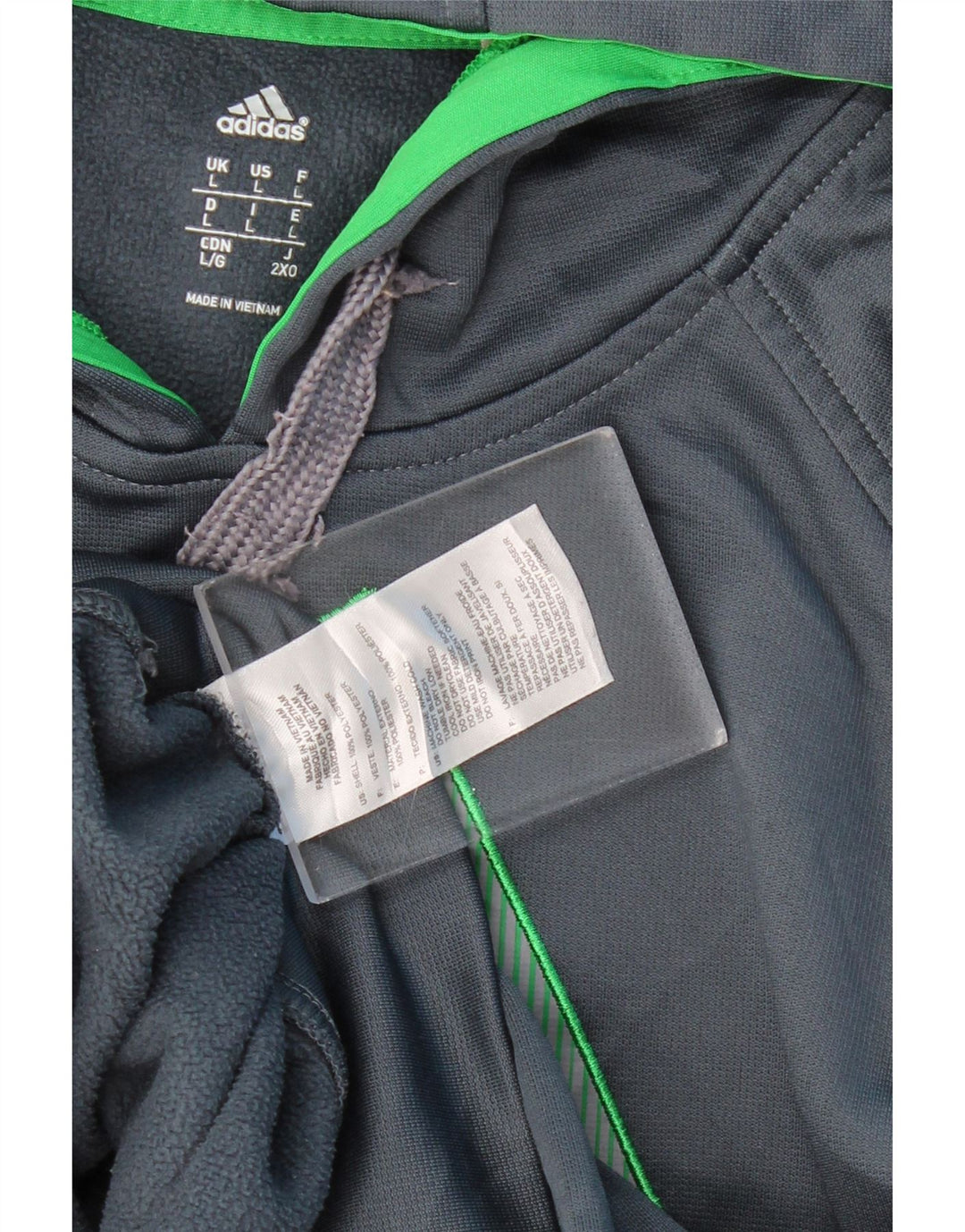 ADIDAS Mens Graphic Hoodie Jumper Grande Poliéster Azul Marinho