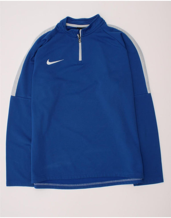 Nike Boys Dri Fit Pullover Treino Top 13-14 Anos XL Azul Colourblock