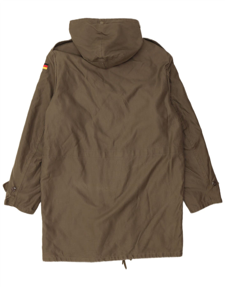 Jaqueta Parka Militar Vintage Masculina com Capuz UK 38 Médio Caqui