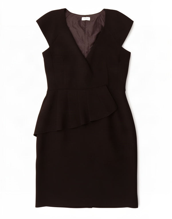 Vestido bainha feminino Calvin Klein UK 12 poliéster preto médio