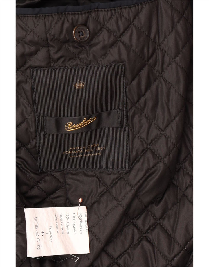 Sobretudo masculino BORSALINO IT 56 3XL azul marinho poliéster clássico