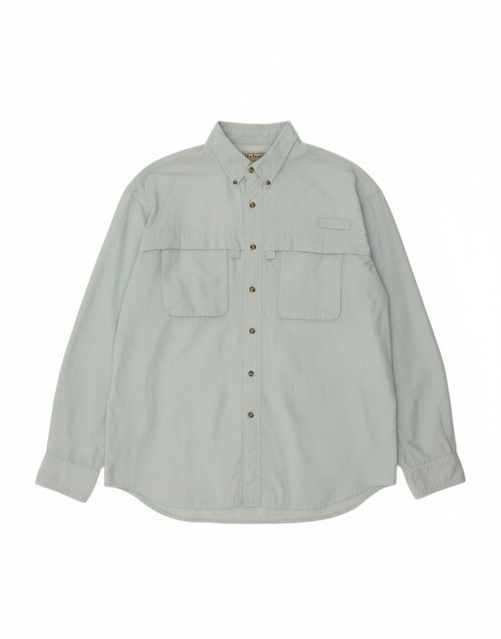 Camisa masculina L.L.BEAN XL azul nylon