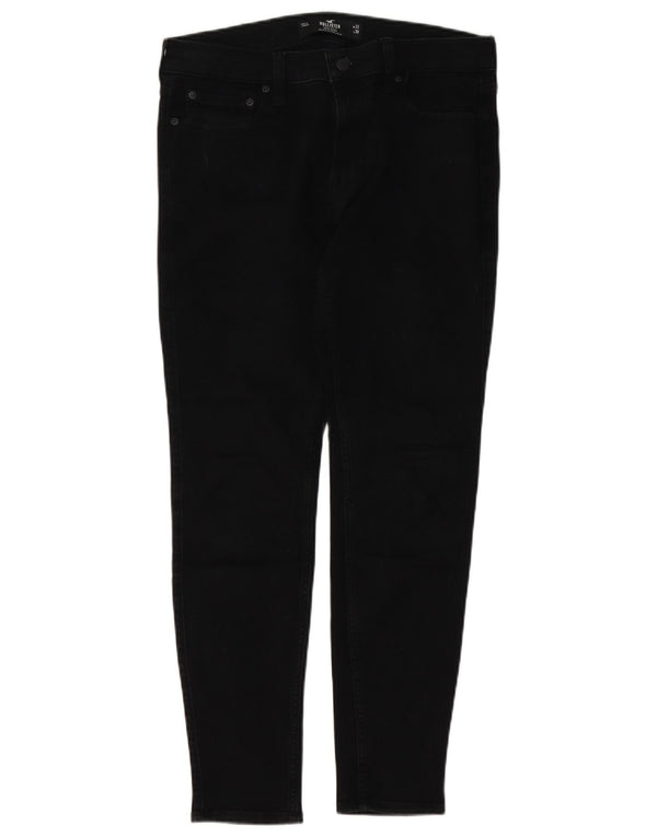 Hollister Mens Super Skinny Jeans W32 L30 Algodão Preto