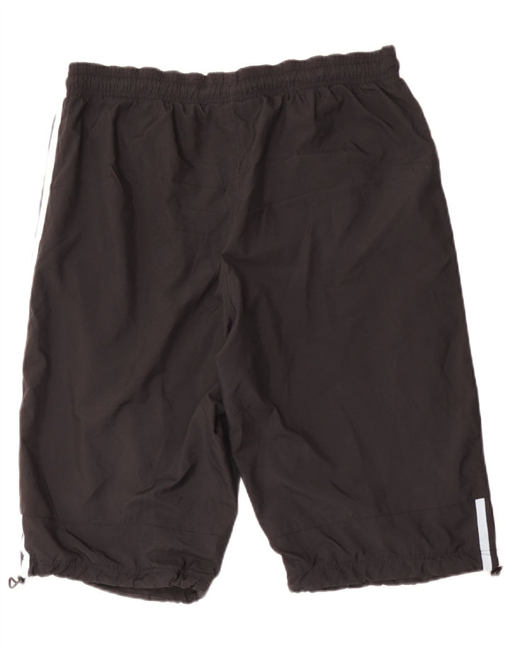 Shorts esportivos masculinos Adidas médio preto poliéster