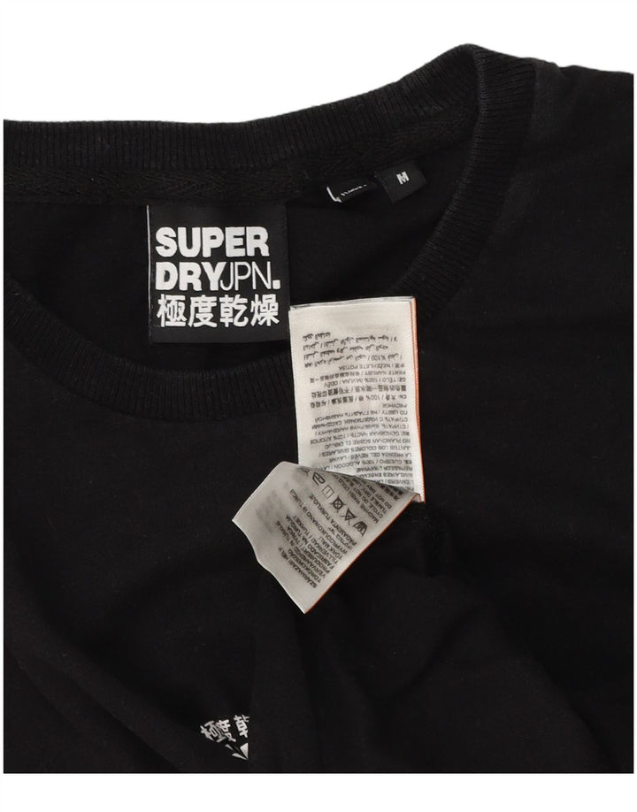 Camiseta gráfica masculina Superdry Top médio algodão preto