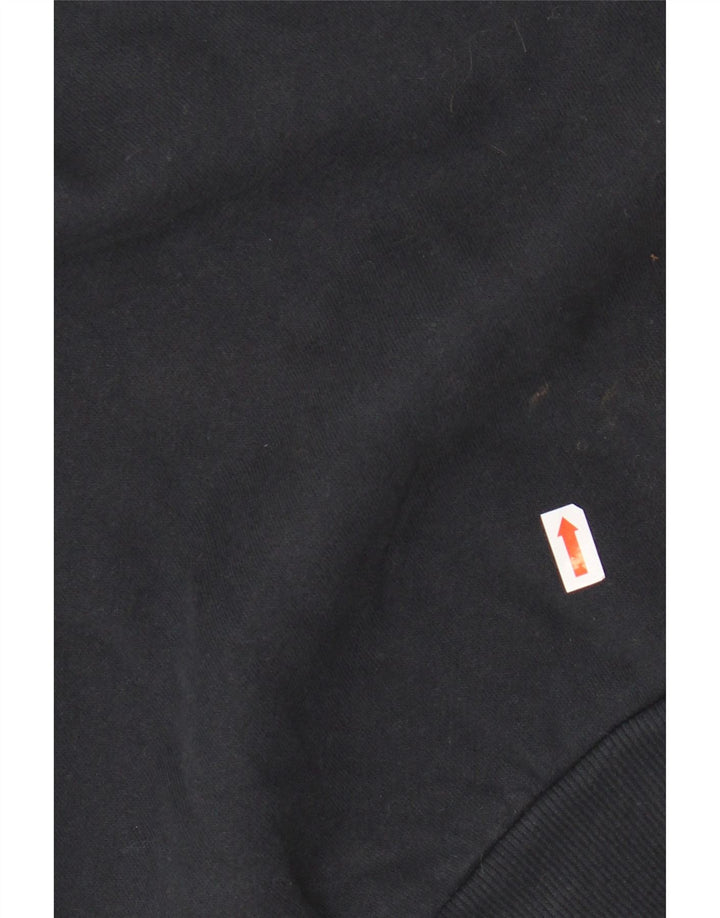 ELLESSE Suéter feminino cropped com estampa gráfica Reino Unido 10 pequeno algodão preto