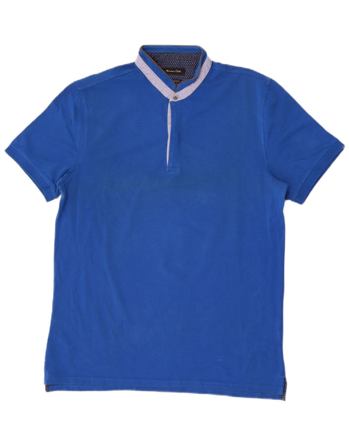Camisa polo masculina Massimo Dutti grande azul
