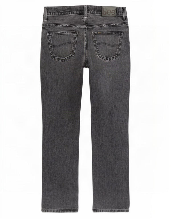 Lee Mens Straight Jeans W34 L34 Cinza Algodão