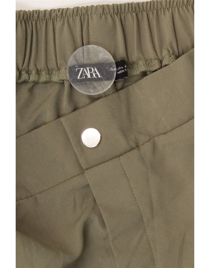 Calça cargo feminina Zara Joggers grande W32 L26 cáqui