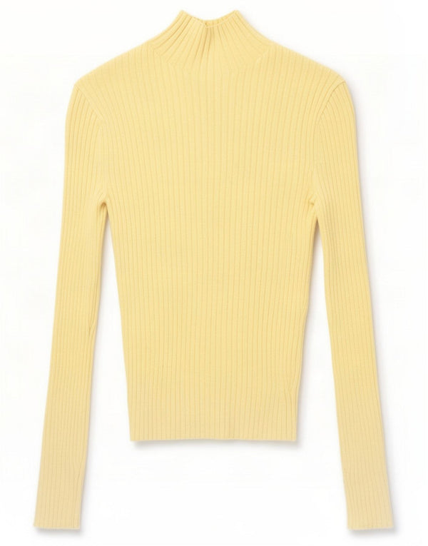 Zara Top curto feminino manga comprida Reino Unido 8 Viscose amarela pequena