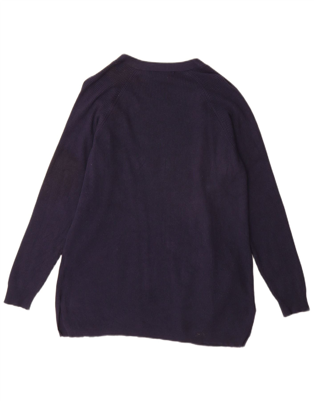 Suéter cardigã feminino Longline da Marks & Spencer Reino Unido 14 médio azul marinho