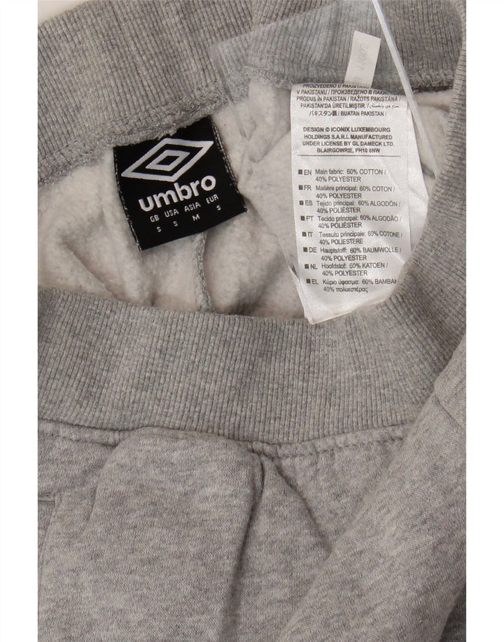 Calça de treino masculina UMBRO com corte gráfico pequeno algodão cinza